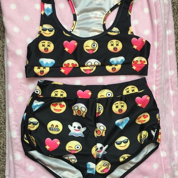 Swim Emoji 2 Piece Bathing Suit Poshmark